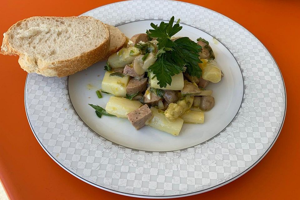 Spargel-Champignon-Eier-Salat