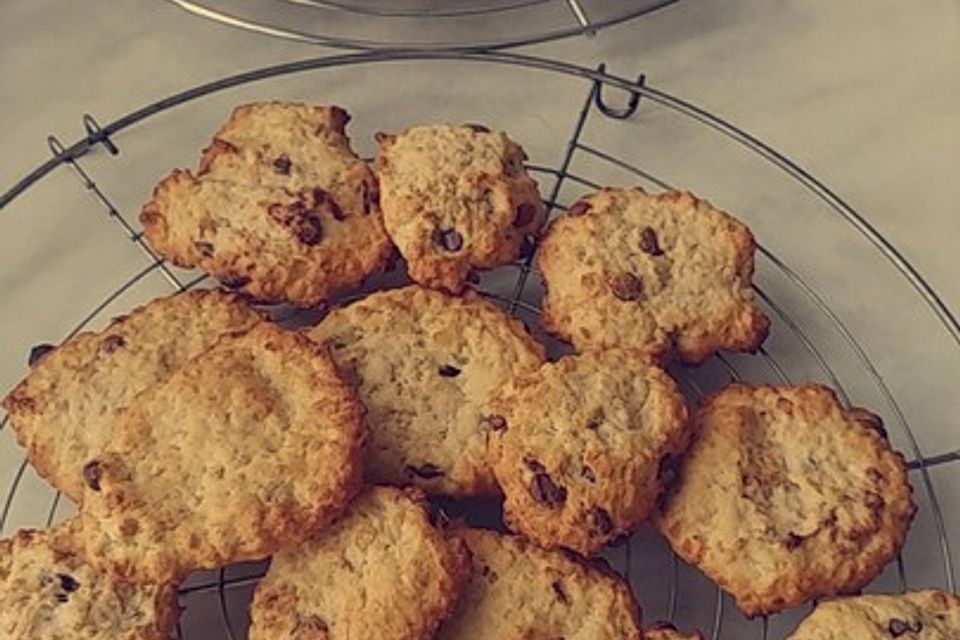 Haferflocken-Bananen-Cookies mit Schokotropfen