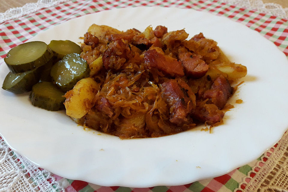 Sauerkraut-Kasseler-Pfanne