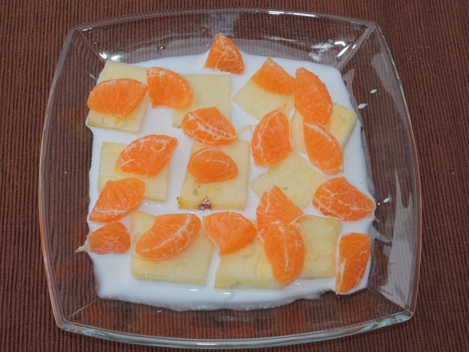 Ananas und Mandarinen in Kokos-Kokosblütensirup-Sauce von patty89| Chefkoch