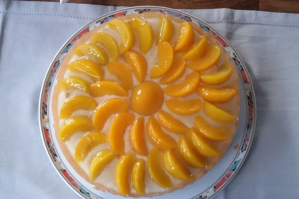 Vanille-Pfirsichtorte