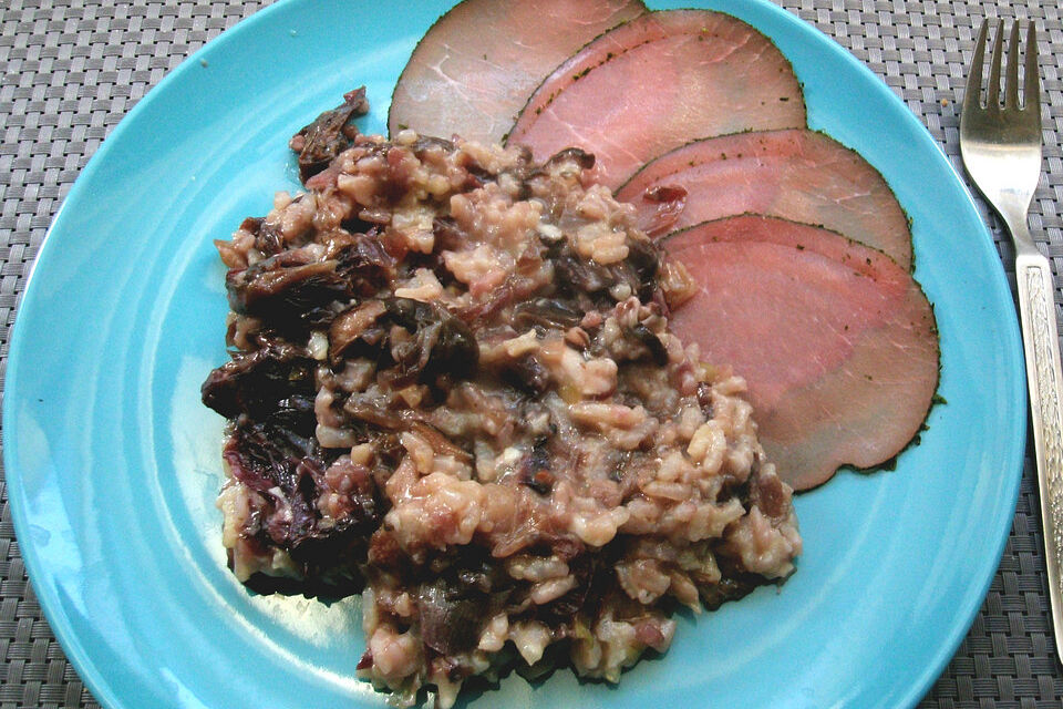 Risotto mit Shitake-Pilzen und Radiccio