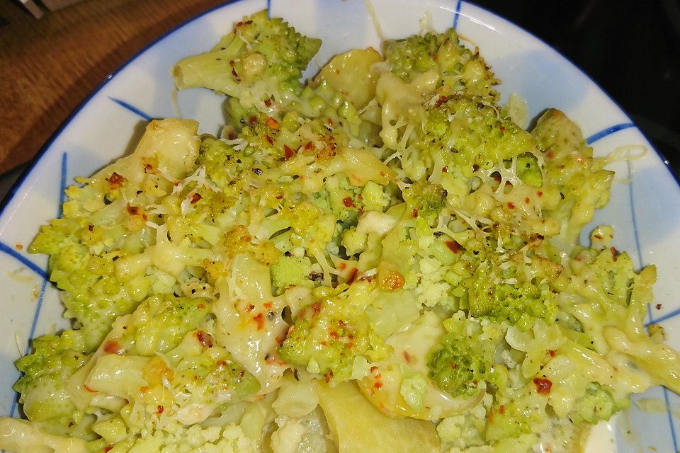 Romanesco-Kartoffel-Gratin