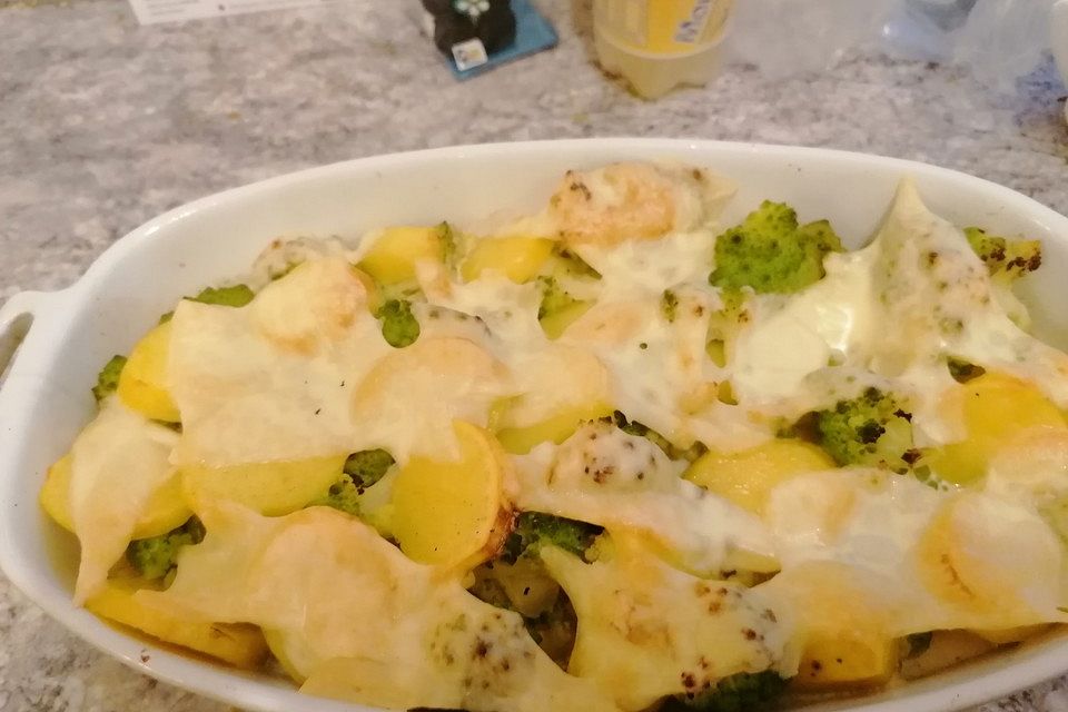 Romanesco-Kartoffel-Gratin