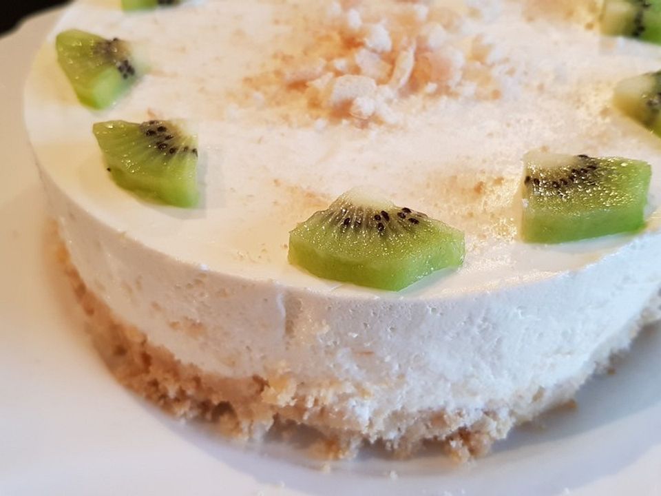 Frischkäse-Kiwi-Torte ohne Backen von blackbiscuit| Chefkoch