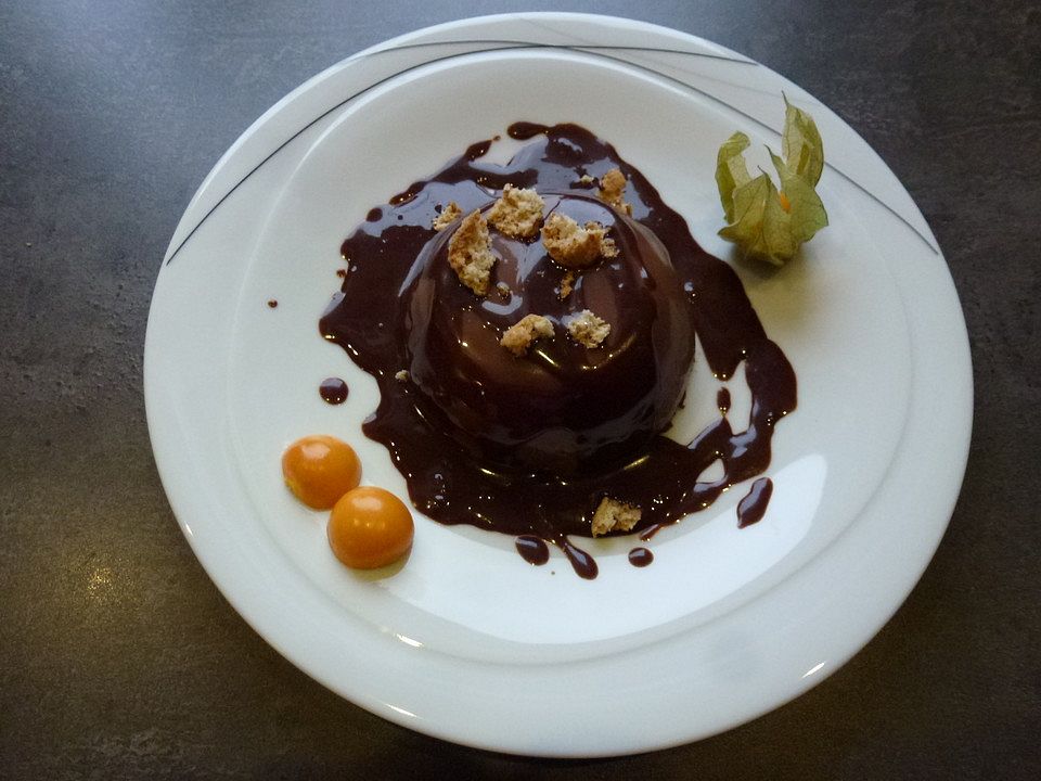 Schokoladen-Espresso-Panna Cotta mit Schokoladensoße von tommy07| Chefkoch