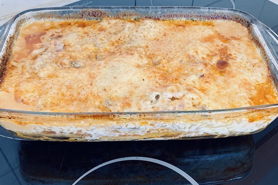 Lasagne mit Hackfleisch und Pilzen