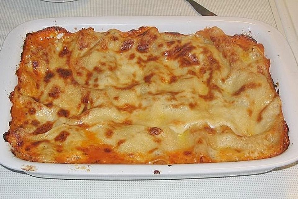 Lasagne mit Hackfleisch und Pilzen