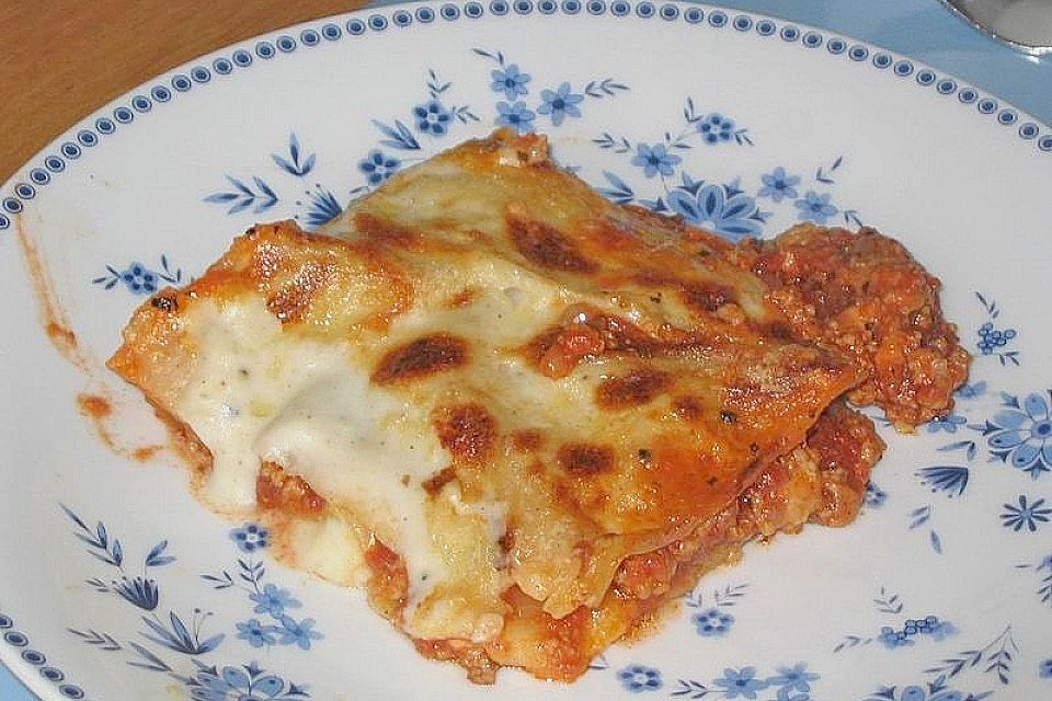 Lasagne mit Hackfleisch und Pilzen