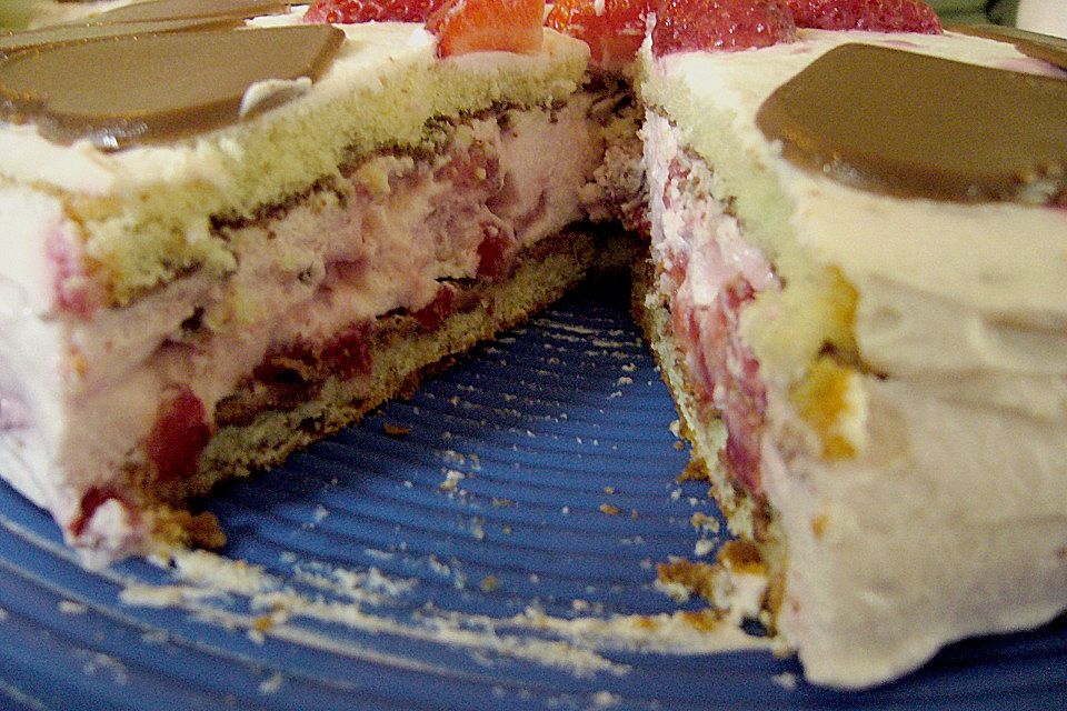 Erdbeer - Quark - Torte mit Joghurette