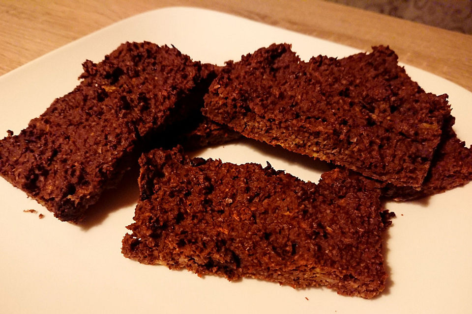 Kalorienarme Zucchini-Brownies ohne Butter und Mehl