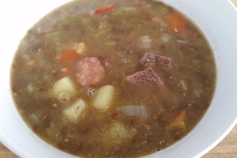 Linsensuppe süßsauer