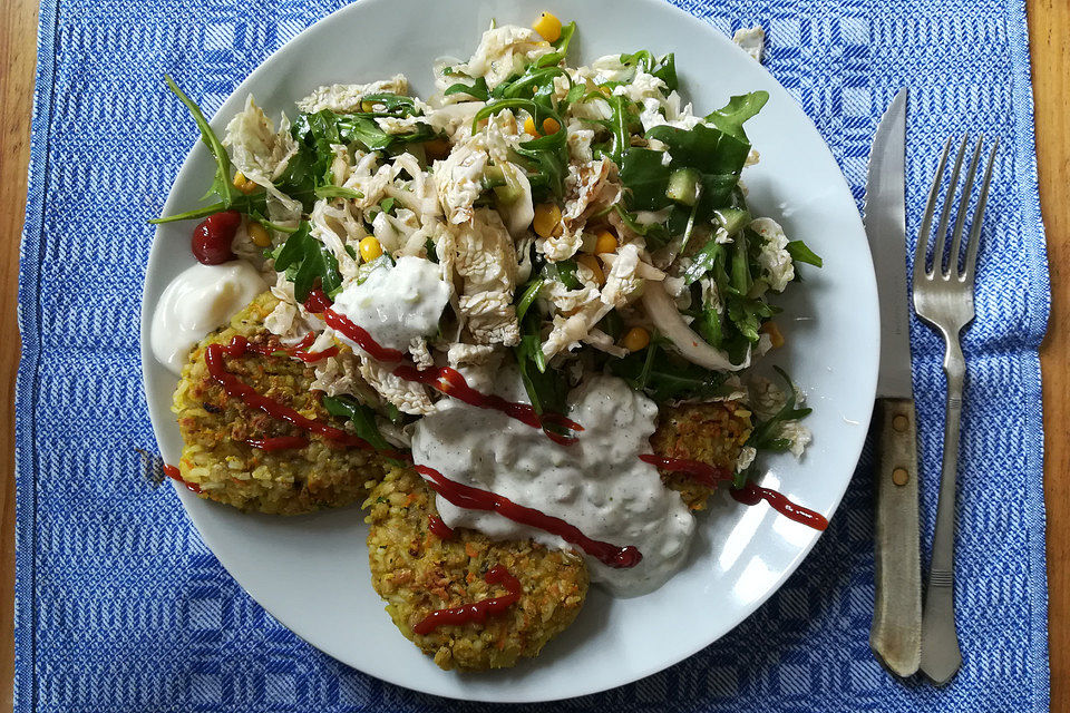 Vegane Gemüselaibchen aus Reis