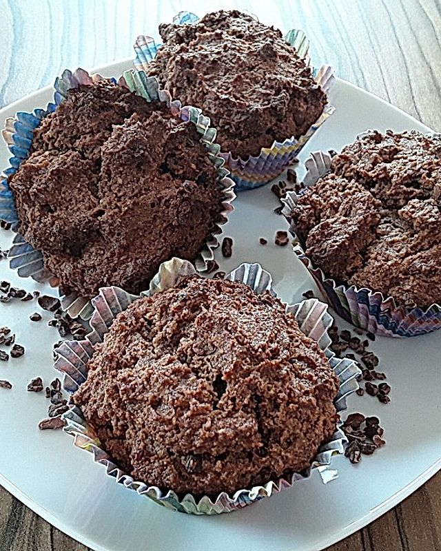 Schoko-Muffins mit Kakaonibs