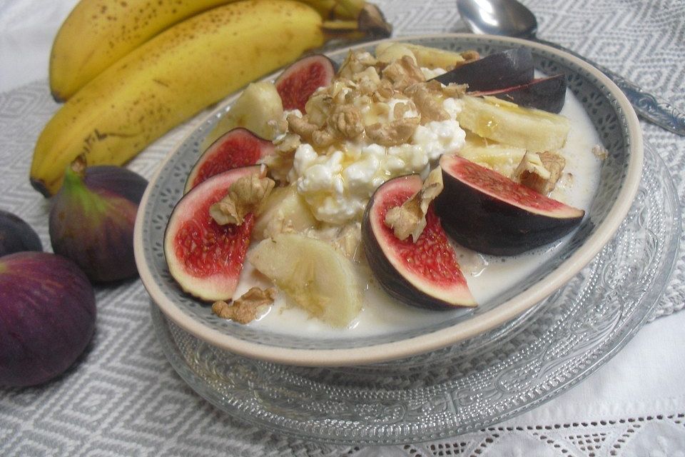 Overnight Oats mit Banane und Feige