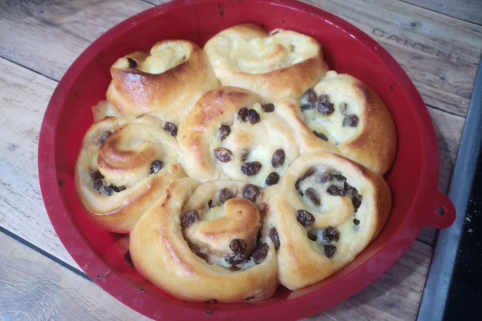 Puddingschnecken mit Vanille Puddingschnecken mit Vanille