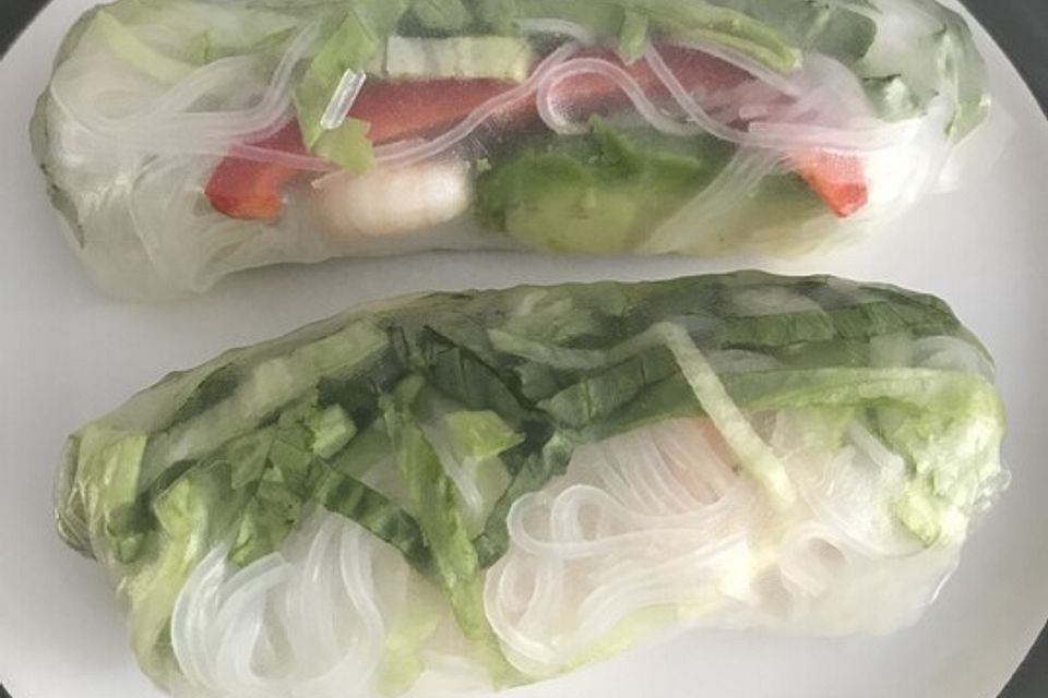 Summer Rolls mit Erdnusssoße