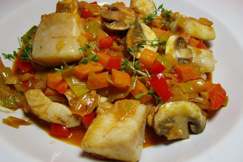 Fisch-Curry mit Süßkartoffeln