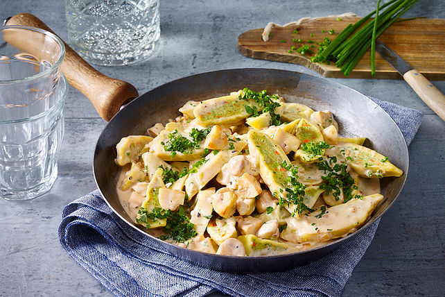 Schnelle Maultaschen-Pilz-Pfanne von buerger| Chefkoch