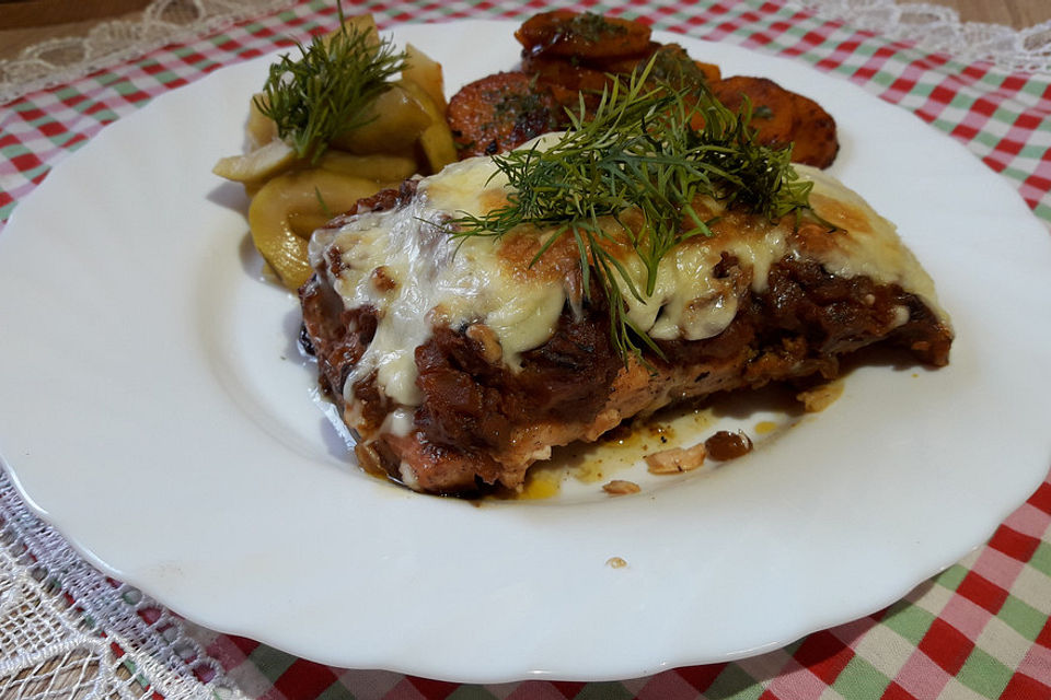 Schlemmerfilet mit Champignons und Käse