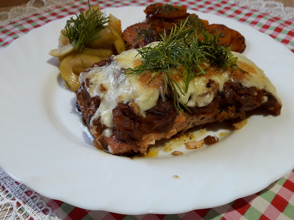 Schlemmerfilet mit Champignons und Käse von eisbobby| Chefkoch