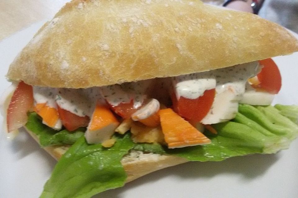 Sandwich mit Surimi