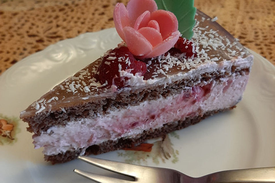 Low-Carb bzw. Diät Himbeer-Schoko-Torte