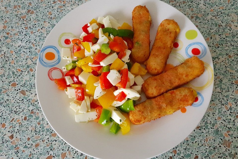 Mozzarellasalat mit Paprika