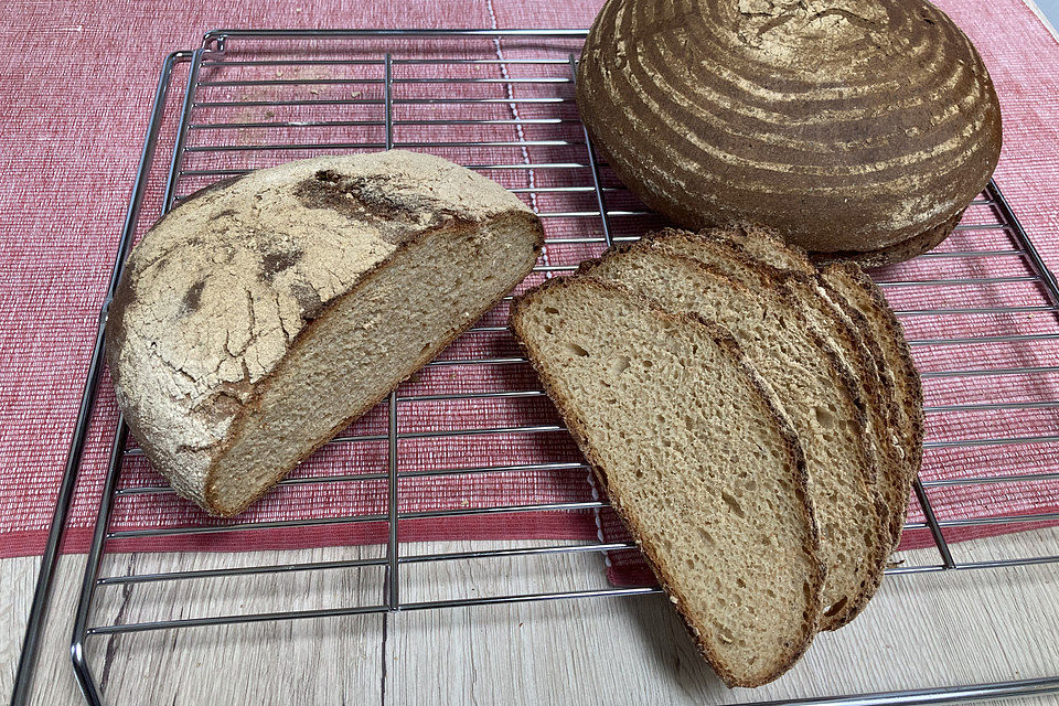 Landbrot aus dem Gärkörbchen