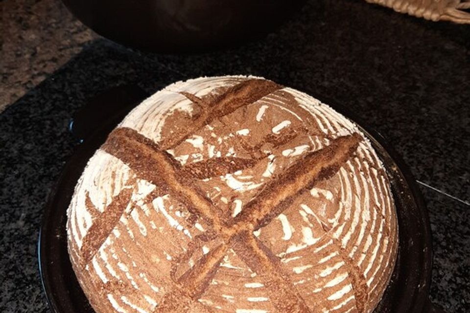 Landbrot aus dem Gärkörbchen