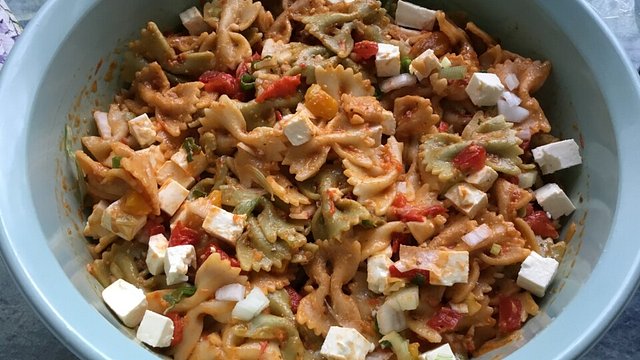 Mediterraner Spaghettisalat mit Pesto rosso von Locke2 Mediterraner Spaghettisalat mit Pesto rosso von Locke2