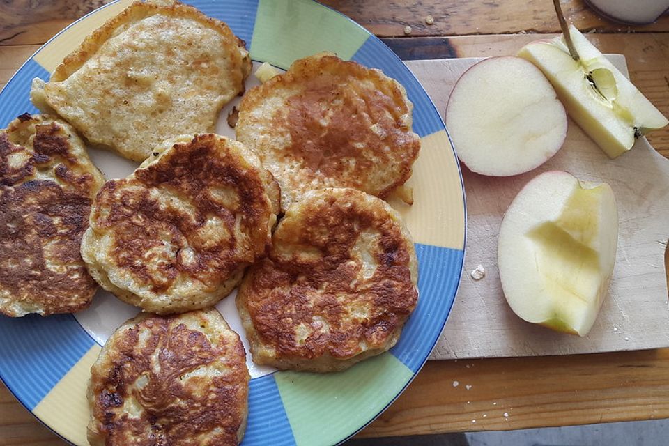 Gesunde Apfel-Bananen-Pancakes