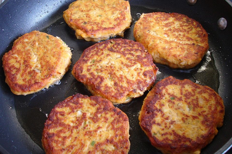 Süßkartoffel-Lachs-Plätzchen