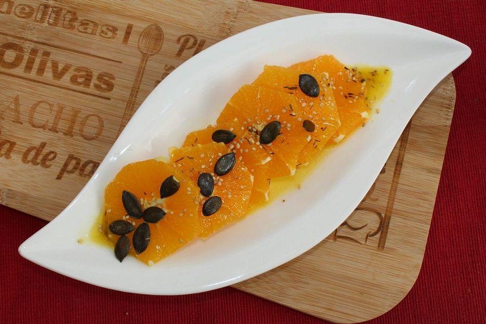 Orangencarpaccio