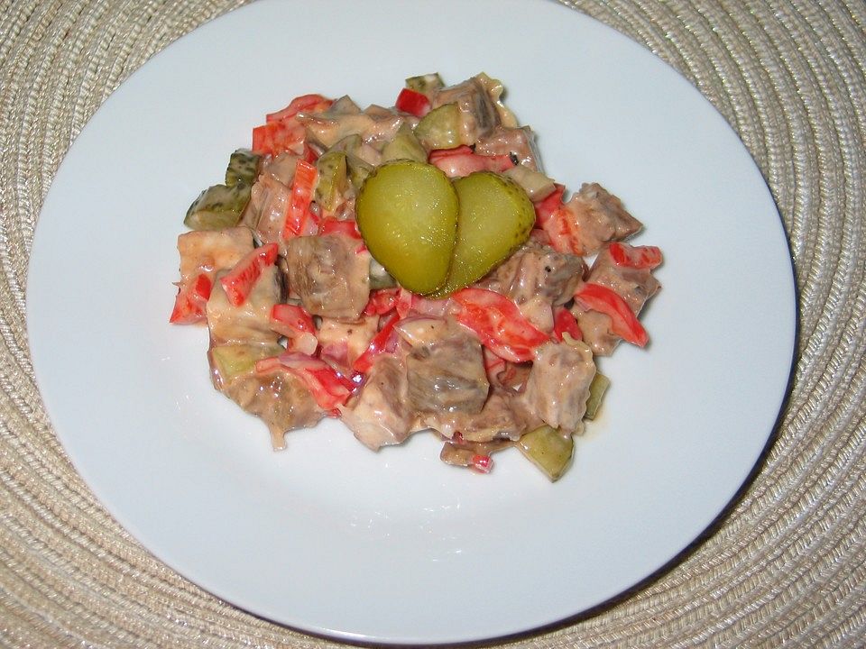 Rindfleischsalat mit Tomatenpaprika und Gewürzgurke von diana56| Chefkoch