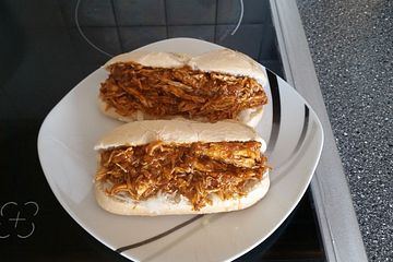 Pulled Chicken in Apfel-BBQ-Soße