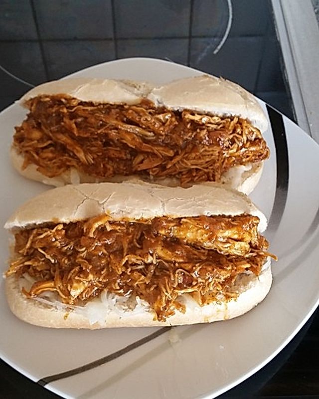 Pulled Chicken in Apfel-BBQ-Soße