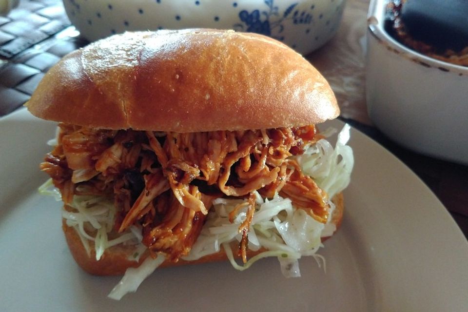 Pulled Chicken in Apfel-BBQ-Soße