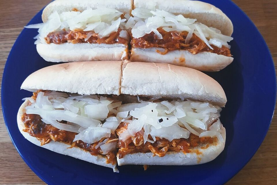 Pulled Chicken in Apfel-BBQ-Soße