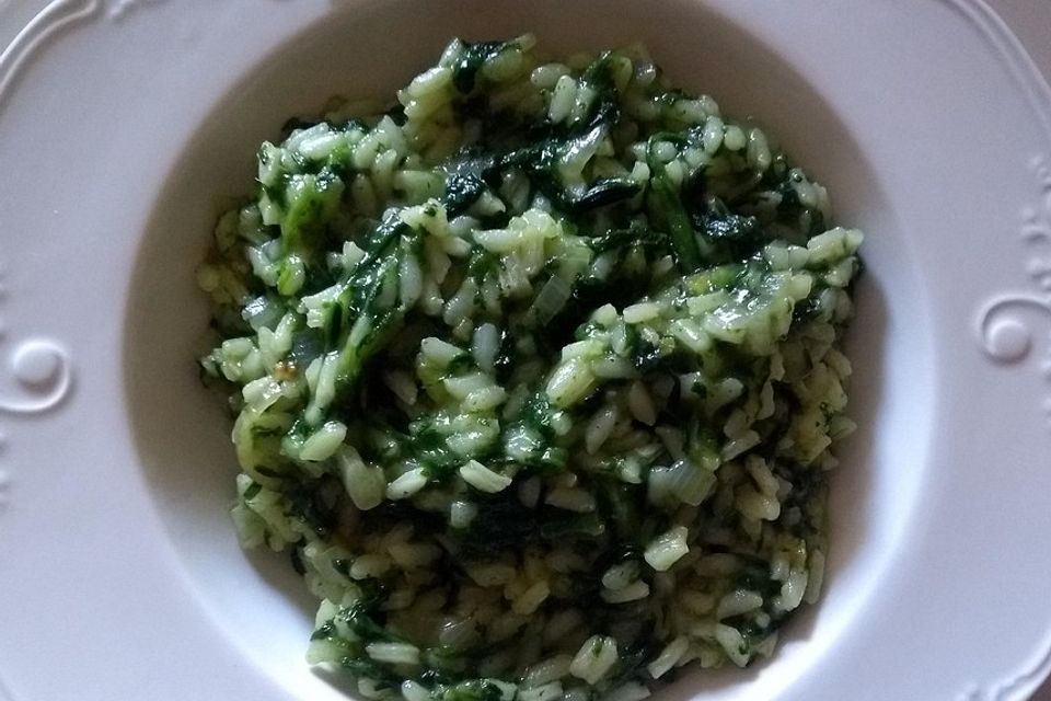 Veganes Spinat-Risotto