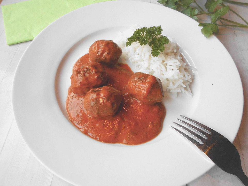 Hackballchen A La Mama In Tomaten Schmand Sauce Von Mhhh Yummy Chefkoch 