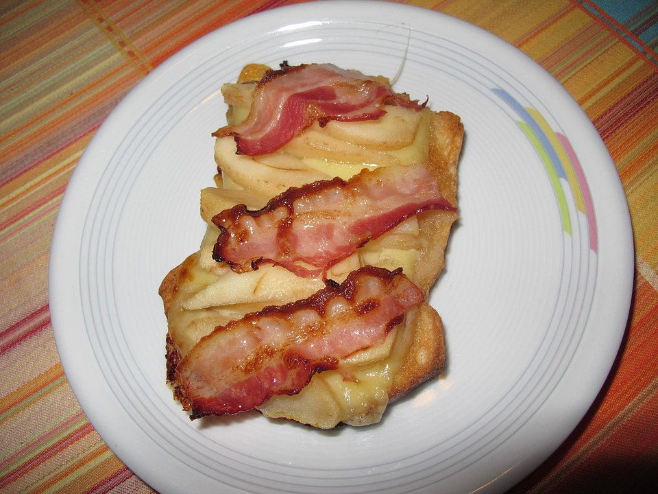 Toast mit Birne und Bacon von Monika| Chefkoch
