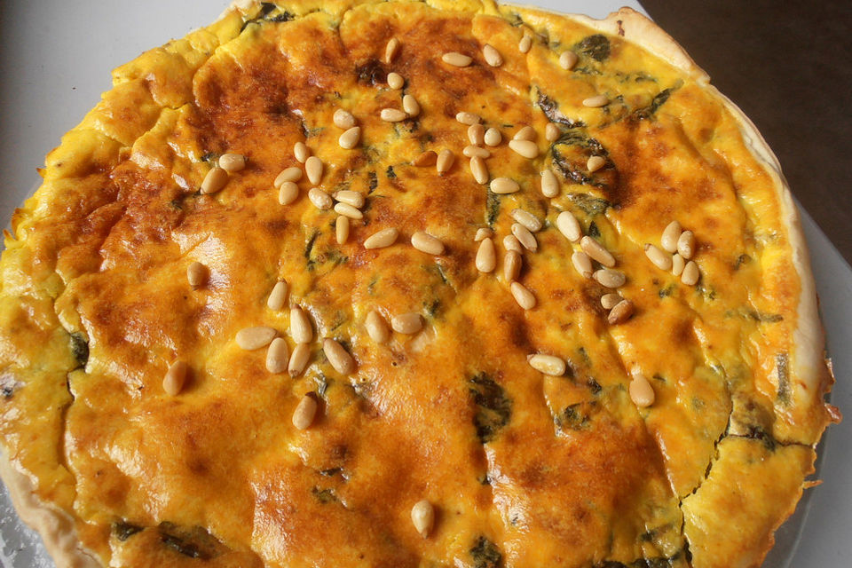 Spinatquiche mit Ziegenfrischkäse