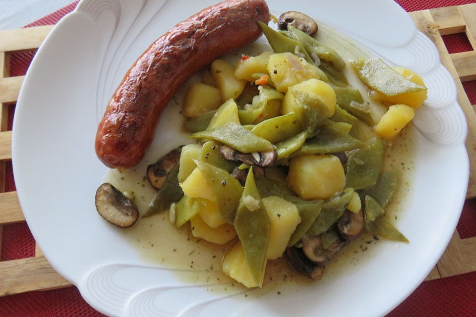 Kartoffel-Bohnen-Champignon-Pfanne à la Didi