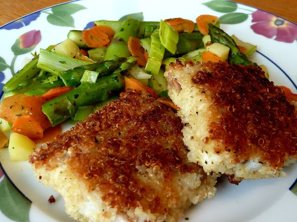 Dorschfilet mit Quinoapanade von löwewip| Chefkoch