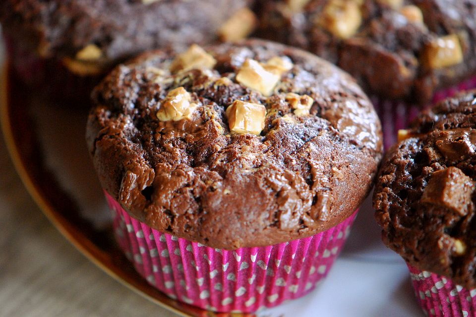 Triple Chocolate Muffins mit Mandelöl