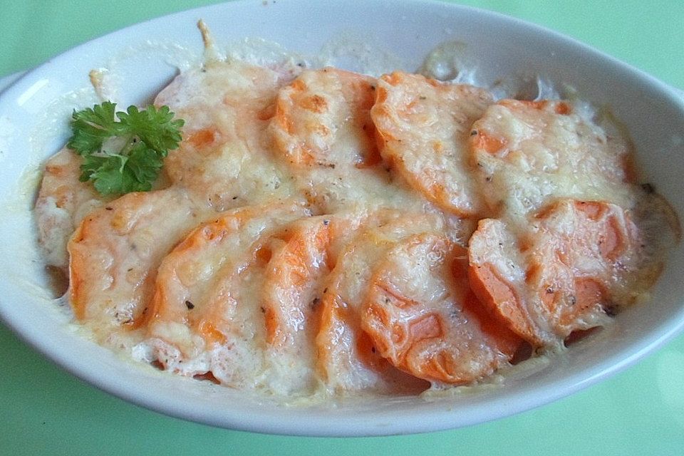 Süßkartoffeln mit Käse