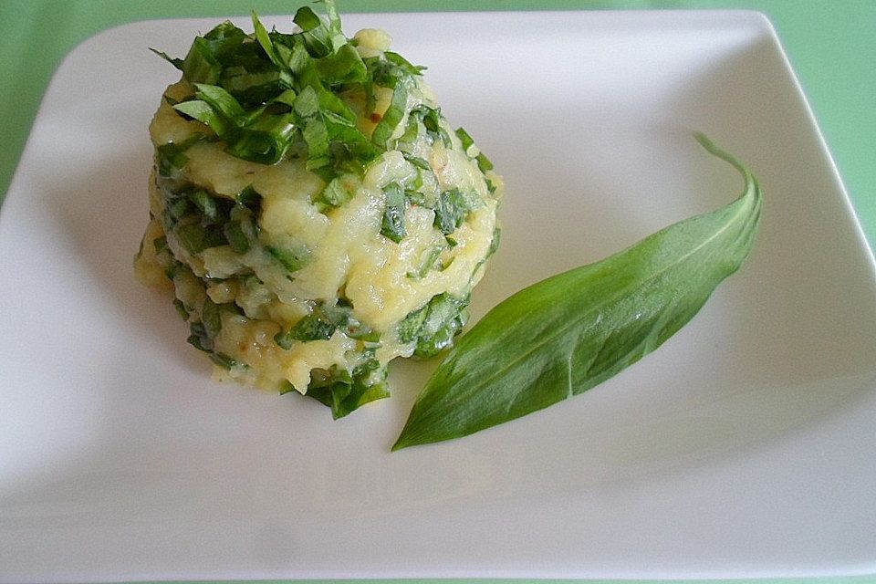 Kartoffelstampf mit frischem Bärlauch