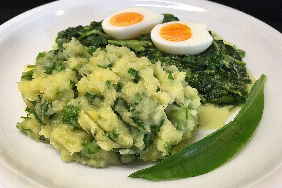 Kartoffelstampf mit frischem Bärlauch