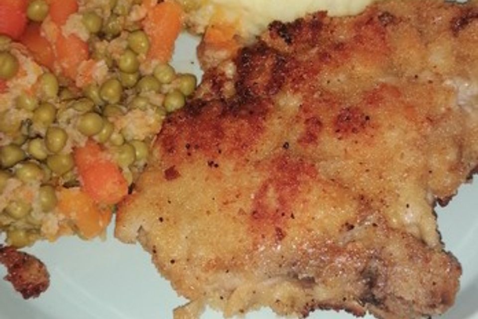 Schweinekotelett mit würziger Panade